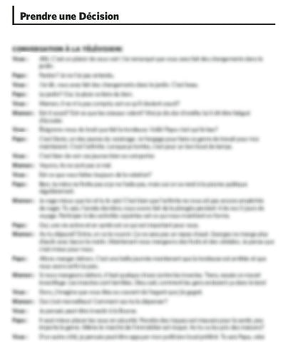 FAL104 - ADULT FAVRES - Laminate Replacements Task 3 Tim Dialogue (1 page) - French Version (Level B)